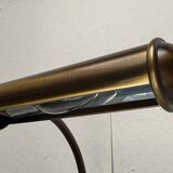 Vintage German brass patinated wall lamp with a gooseneck design by Honsel, 1970s.