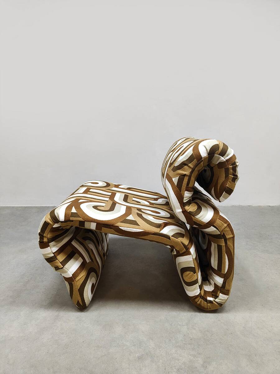 Swedish design Etcetera easy chair vintage Jan Ekselius 1970 'Geometric'
