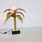 Maison jansen palm table lamp, 1970s