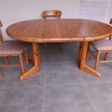 Chaises et table Danemark années 1980