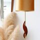 Teak and brass vintage Scandinavian floor lamp 1960 | Bakelite