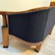 Biedermeier Sofa in Walnut Veneer & Black Teddy Fabric, Vienna, Austria, 1825