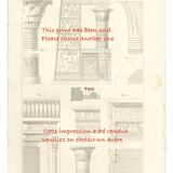 Old engraving architecture columns