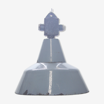 Enamelled industrial hanging lamp,