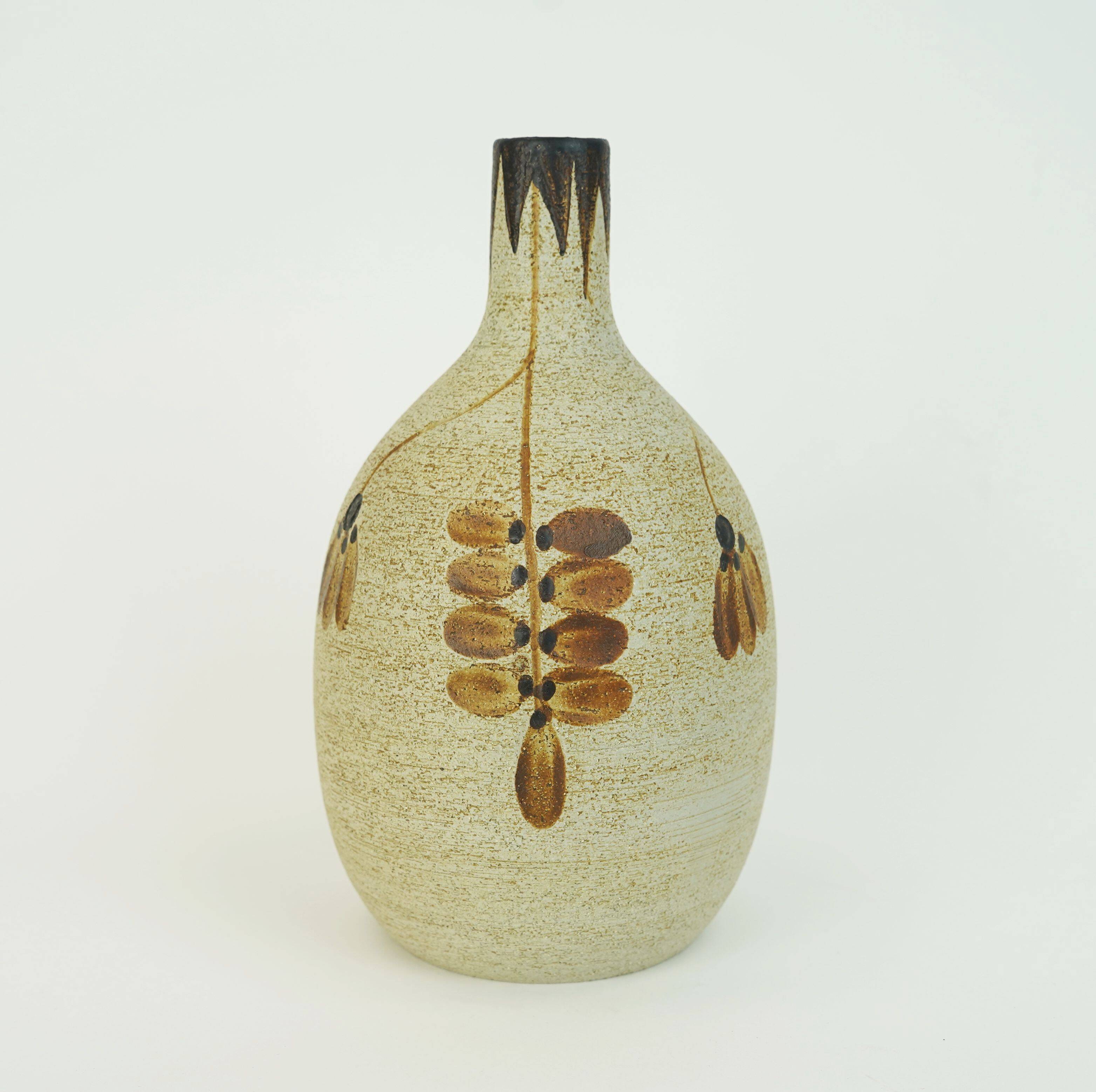 vintage sgrafo ceramic VASE sgrafo modern peter mueller 1970s model 1976