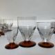 Set of Art Deco faceted glasses