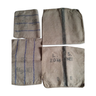 Old jute food bags