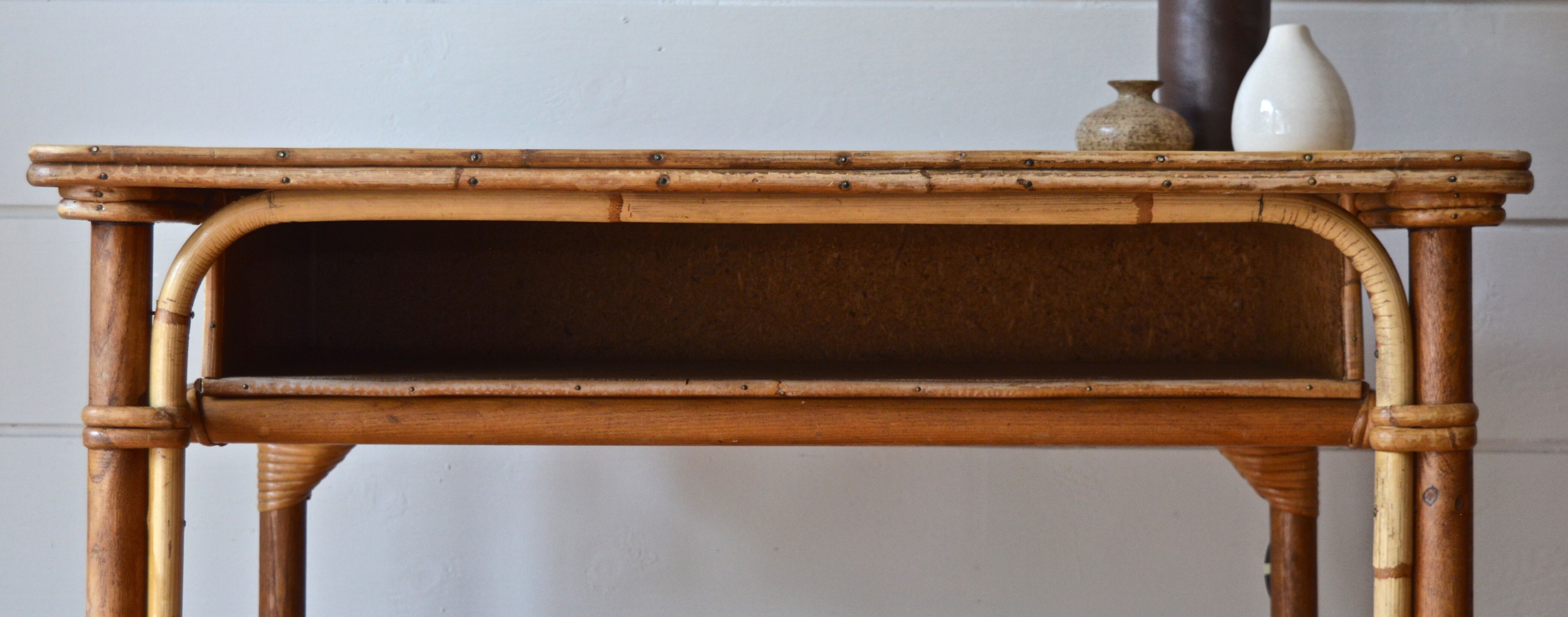 Rattan and wicker desk