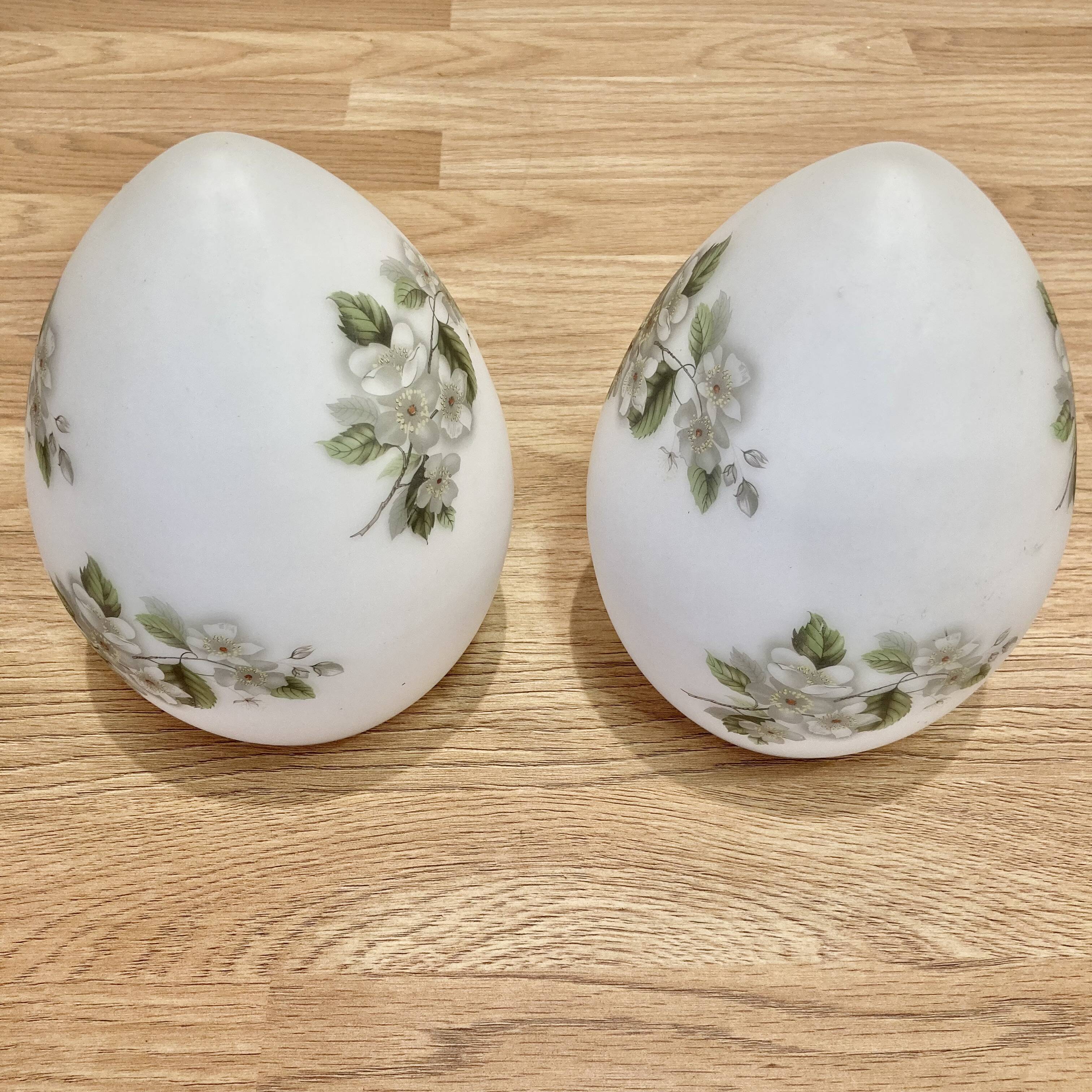 Pair of opaline lamps, 1950s design