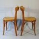 2 FISCHEL chairs, Art Deco 1938 bistro, wooden seat
