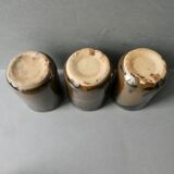 6 verres gobelets en grès émaillé
