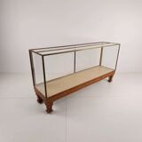 Comptoir de magasin ancien en laiton anglais – modèle étroit avec mesures en yards