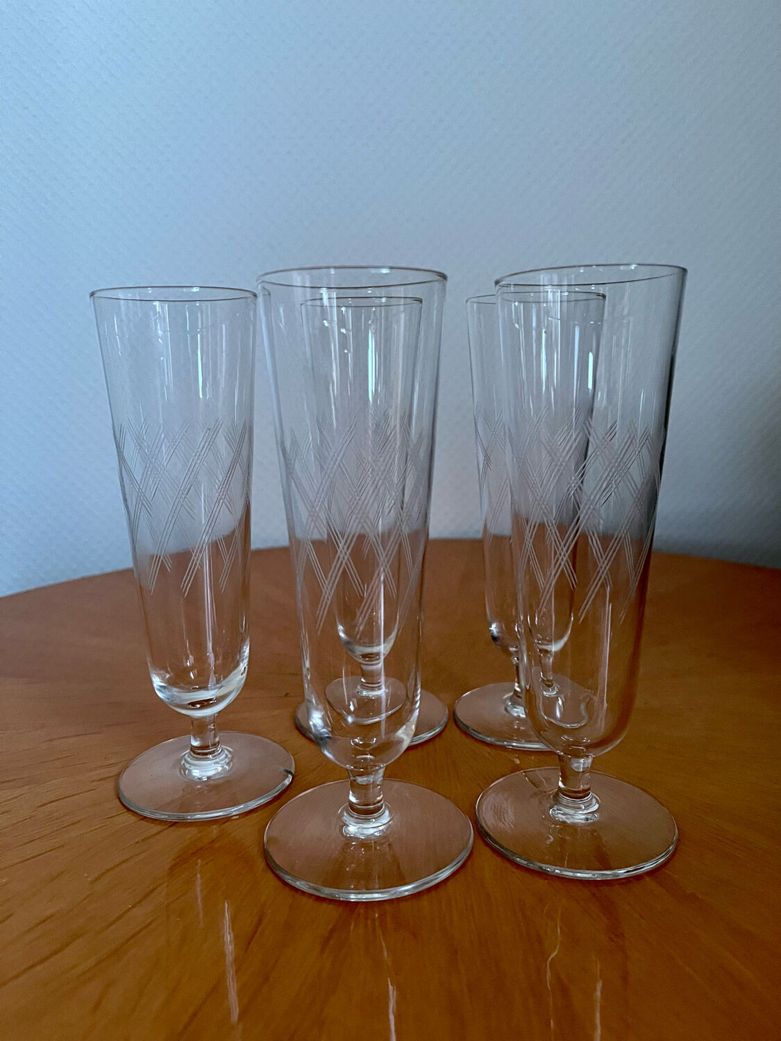 Vintage champagne flutes 1960