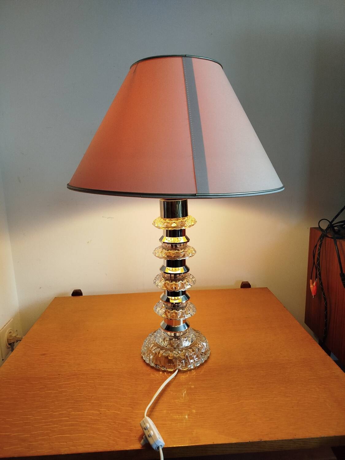 Iconic Carl Fagerlund x Orrefors lamp – cut glass, 1960s