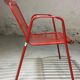 1960s red metal chair published by Stil Garden