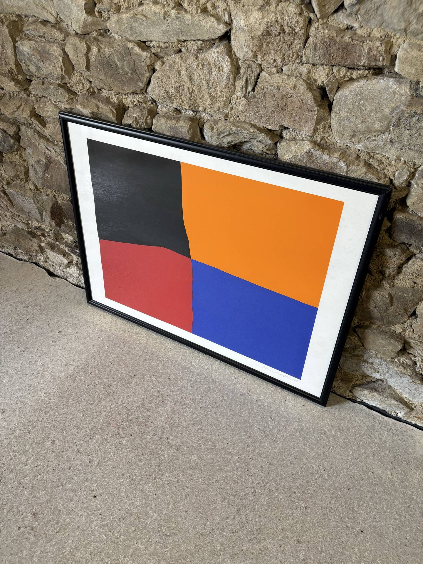 Sérigraphie « Trèfle à quatre feuilles » par E. Mether-Borgström, 1985