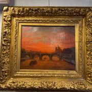 P. Druard: Sunset over Paris and Notre-Dame