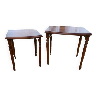 2 Built-in side tables in solid cherry wood – Very good condition