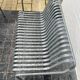 Palisade table and bench – HAY – Large size – Galvanised grey
