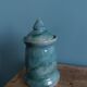 Ceramic covered candy dish signed