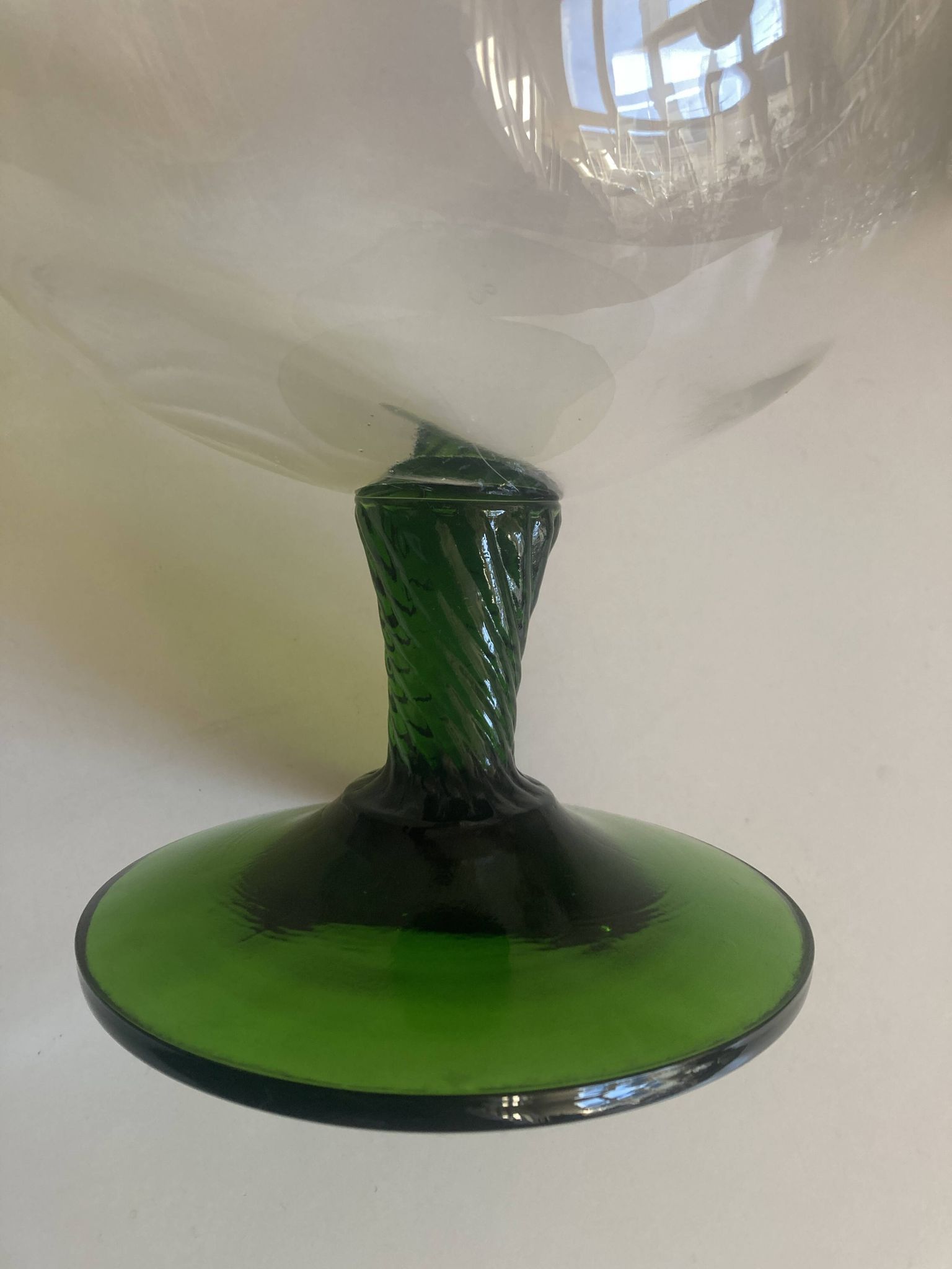 XXXL blown glass vase from Empoli 1960