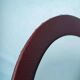 Oval retro vintage wall mirror from the 60s/70s, round mirror.