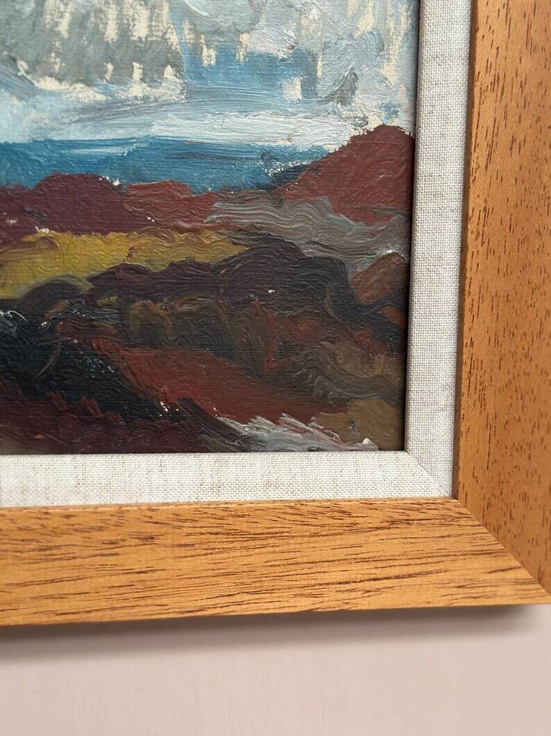Original Swedish Oil on Panel – “Landscape” by Göran Brunius – Signed –