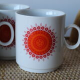 6 coffee cups Winterling Bavaria 70s