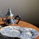 Lot de 5 assiettes anglaises bleues D23