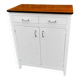 Vintage white sideboard with 2 doors and 2 drawers