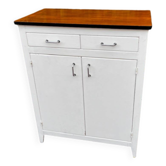 Buffet blanc vintage 2 portes et 2 tiroirs