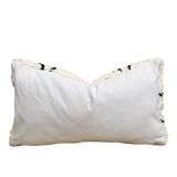 Bohemian wool pillow cover on a Beni Ourain Berber cushion. The cushion cover