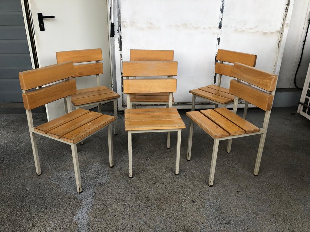Wooden and iron chair suites from the 70's