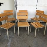 Wooden and iron chair suites from the 70's
