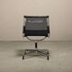 Eames Aluminum Group EA106 Dining Chairs in Black Netweave Mesh, Vitra