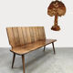 Banc en chêne brutaliste des années 1960
