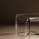 Square Lucite & Brass Coffee Table | Europe 1970s