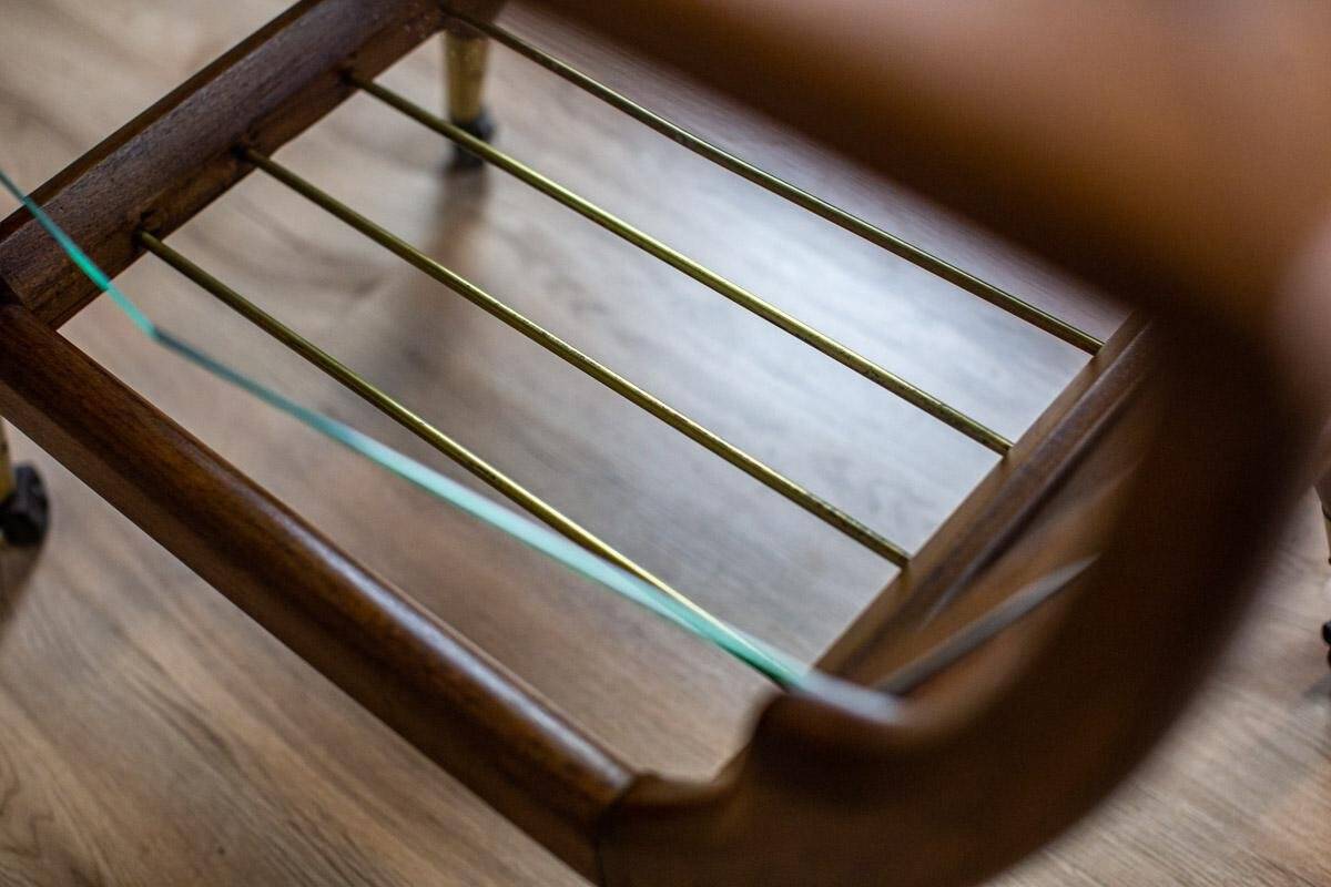 Vintage Coffee Table with Glass Top, 1990s