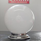 Ancien grosse applique plafonnier art deco 1930 globe boule abat jour opaline blanc Ø25cm