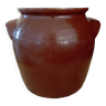 Glazed stoneware pot with handles
