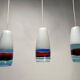 Multicolor Mod. 4035 Pendants attributed to Massimo Vignelli for Venini, Italy, 1950s, Set of 3