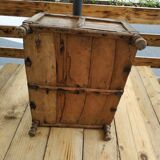Carved wooden wedding chest