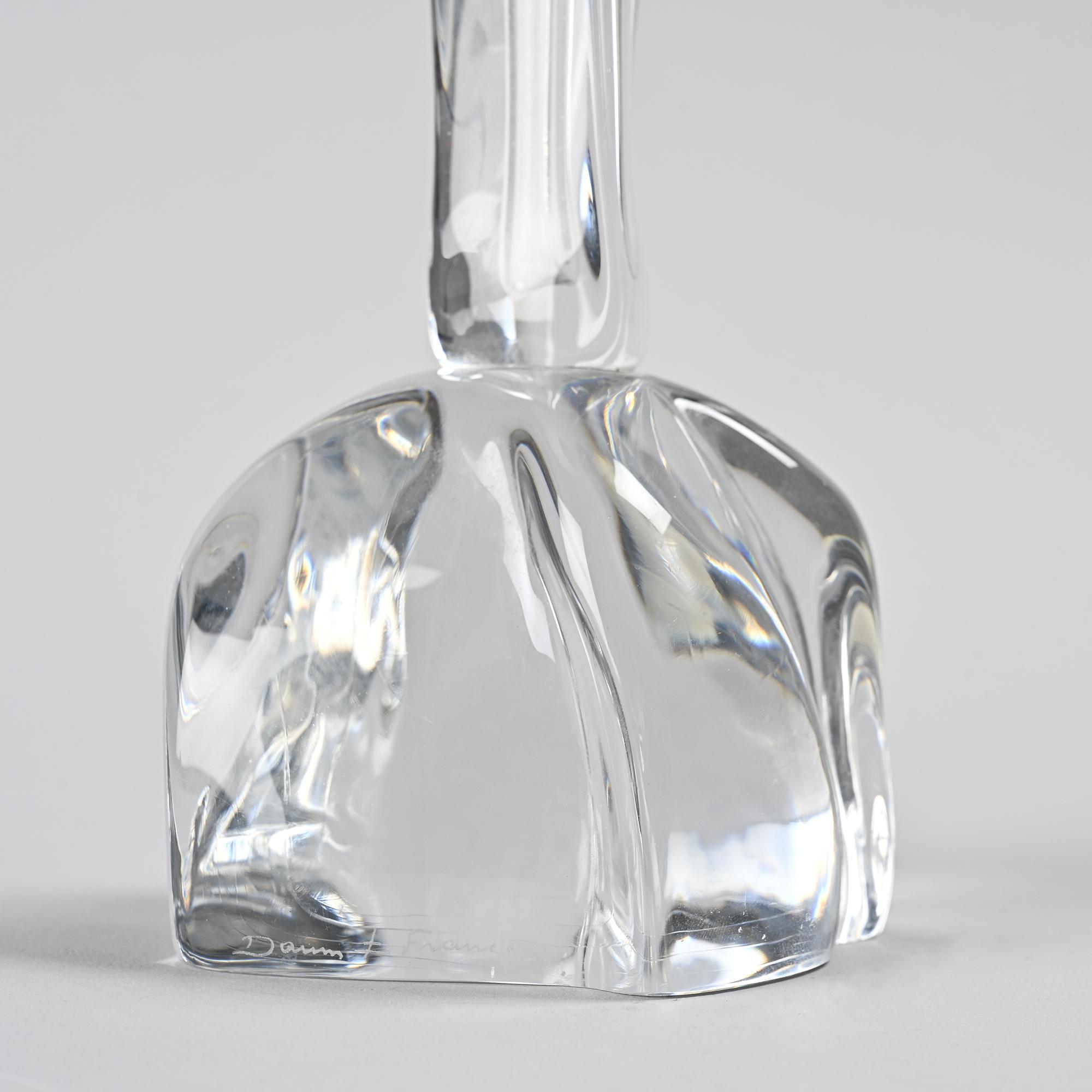 Crystal table lamp by Daum, France, 1970s