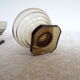 5 art deco smoked glass cups
