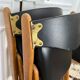 2 folding chairs wood and skaï