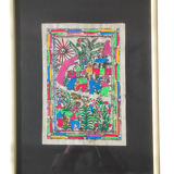 Mexican painting on amate paper