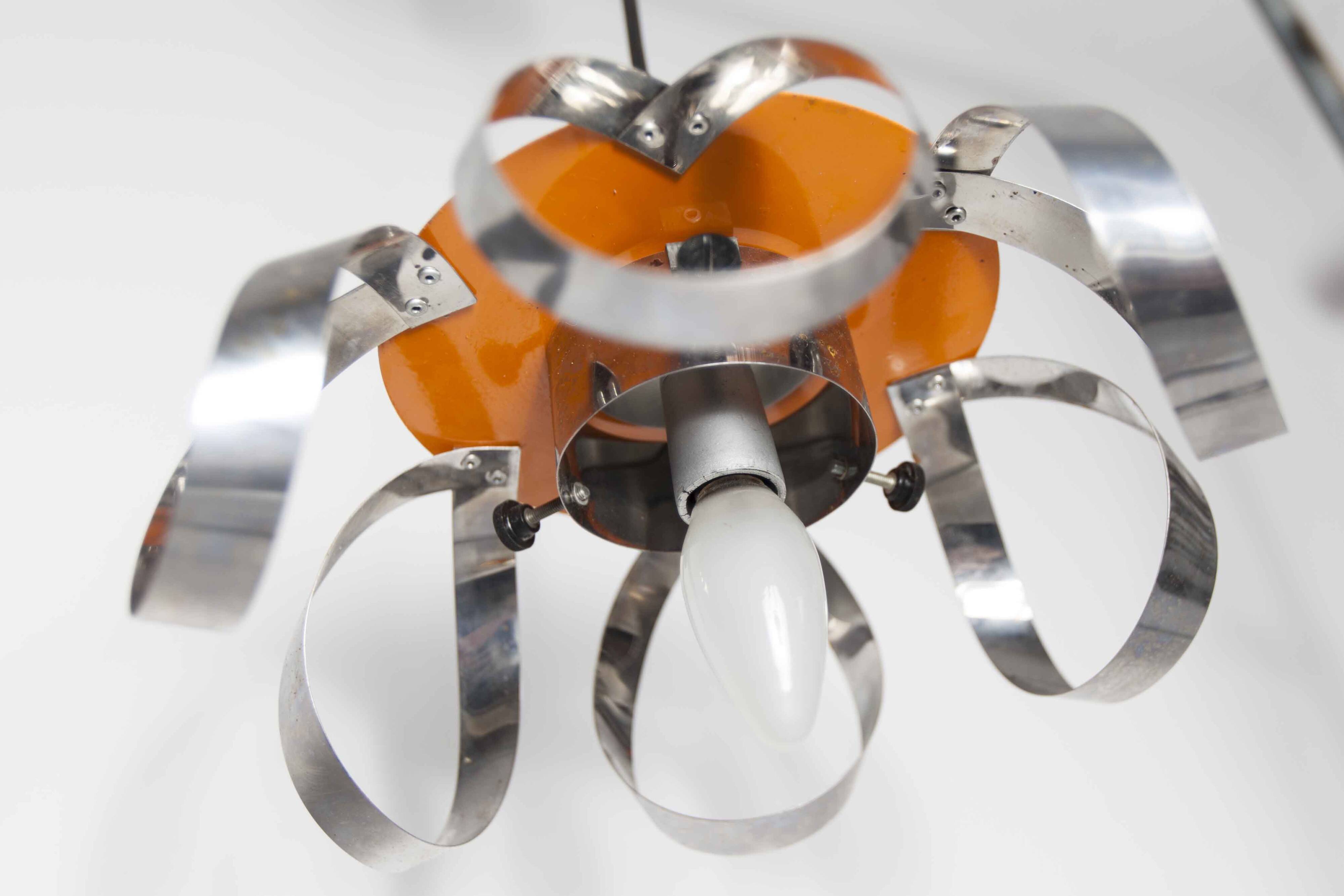 Murano glass globe pendant light, Maazzega edition, Italian design