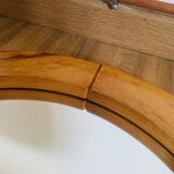 Vintage pine mirror by Glasmäster Markaryd Sweden 1970s