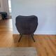 Pair of Joe PMP furniture armchairs in anthracite grey fabric.