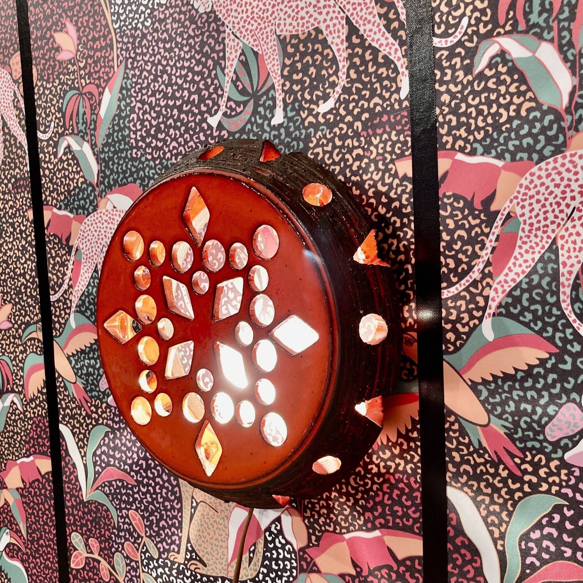 Large ceramic wall light "1950 design".